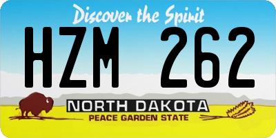 ND license plate HZM262