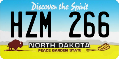 ND license plate HZM266