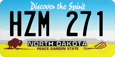 ND license plate HZM271