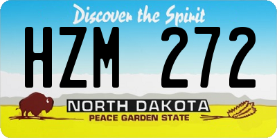 ND license plate HZM272