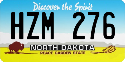 ND license plate HZM276