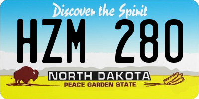 ND license plate HZM280