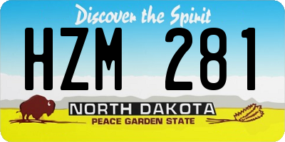 ND license plate HZM281