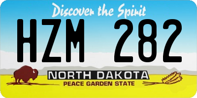 ND license plate HZM282