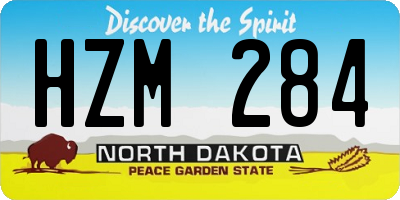 ND license plate HZM284