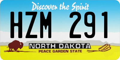 ND license plate HZM291