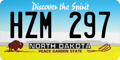 ND license plate HZM297