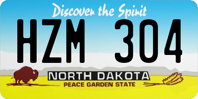 ND license plate HZM304