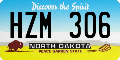 ND license plate HZM306