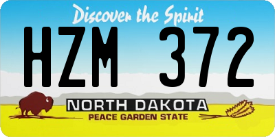 ND license plate HZM372
