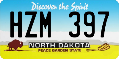 ND license plate HZM397