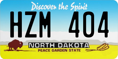 ND license plate HZM404