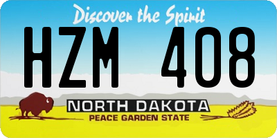 ND license plate HZM408