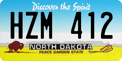 ND license plate HZM412