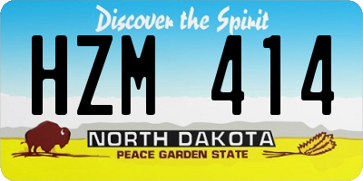 ND license plate HZM414