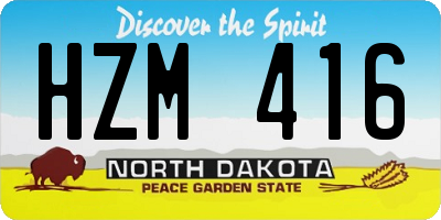 ND license plate HZM416