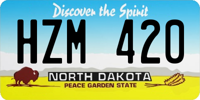 ND license plate HZM420
