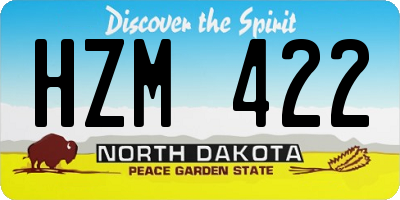 ND license plate HZM422