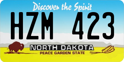 ND license plate HZM423