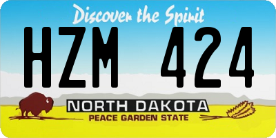 ND license plate HZM424