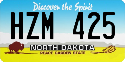 ND license plate HZM425