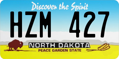 ND license plate HZM427