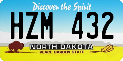 ND license plate HZM432