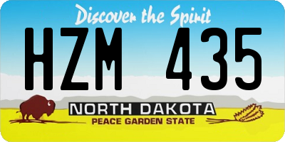 ND license plate HZM435