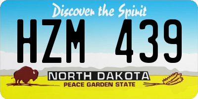 ND license plate HZM439