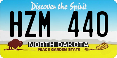 ND license plate HZM440