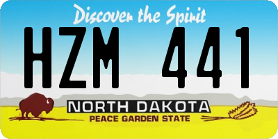 ND license plate HZM441