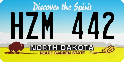 ND license plate HZM442