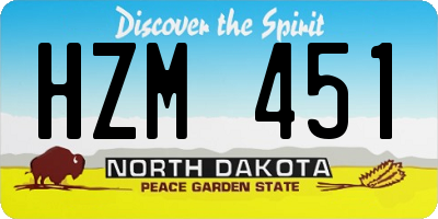 ND license plate HZM451