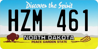 ND license plate HZM461