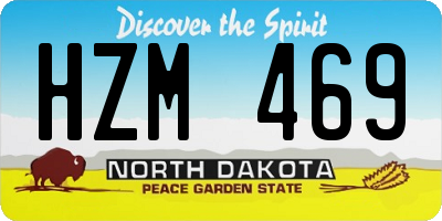 ND license plate HZM469