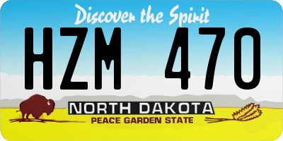 ND license plate HZM470