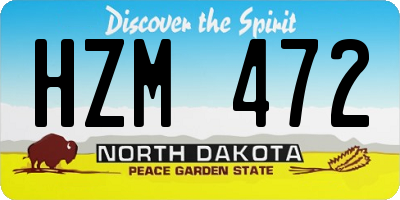 ND license plate HZM472