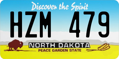 ND license plate HZM479