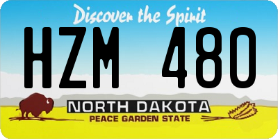 ND license plate HZM480