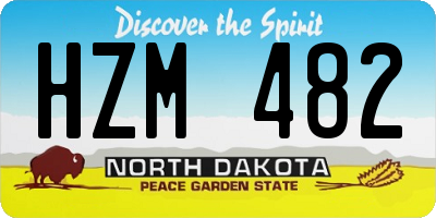 ND license plate HZM482