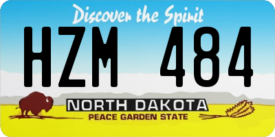 ND license plate HZM484