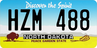 ND license plate HZM488