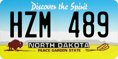 ND license plate HZM489