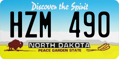 ND license plate HZM490