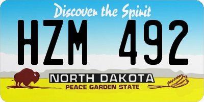 ND license plate HZM492