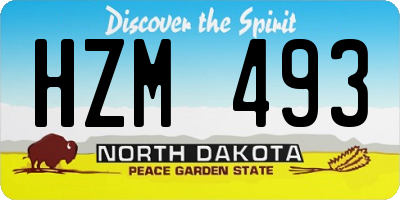 ND license plate HZM493