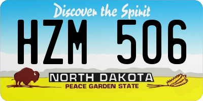 ND license plate HZM506