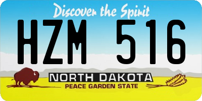 ND license plate HZM516