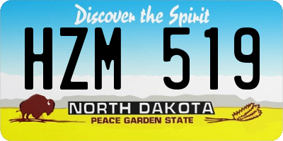 ND license plate HZM519