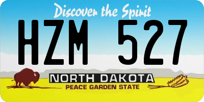 ND license plate HZM527